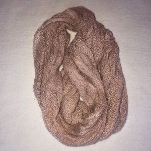 Light pink infinity scarf